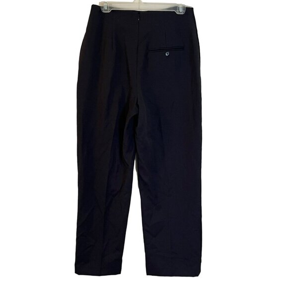 3.1 Phillip Lim‎ High Waist Crop Wool Black Trousers Tuxedo Stripe Back Zip 6 - Picture 5 of 10